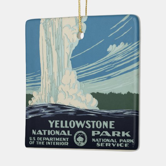  oude gelovigen in het Yellowstone National Park Keramisch Ornament (Links)