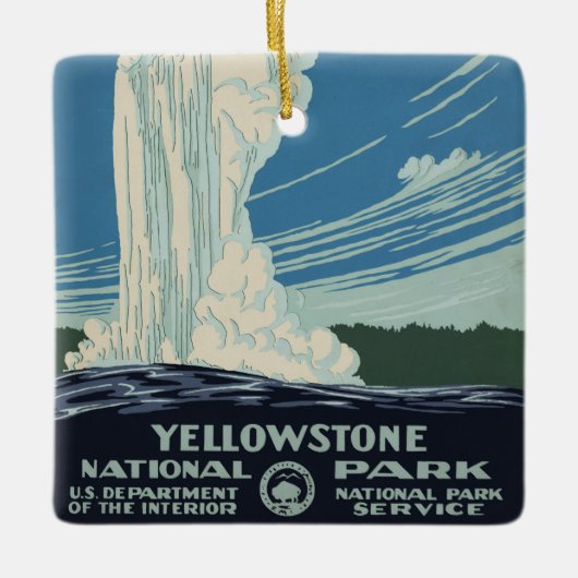  oude gelovigen in het Yellowstone National Park Keramisch Ornament (Voorkant)