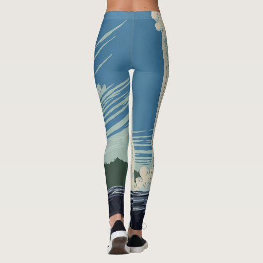  oude gelovigen in het Yellowstone National Park Leggings (Achterkant)