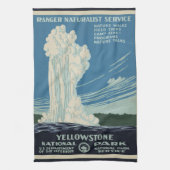 oude gelovigen in het Yellowstone National Park Theedoek (Verticaal)