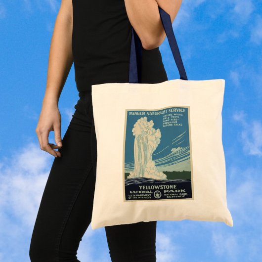 oude gelovigen in het Yellowstone National Park Tote Bag
