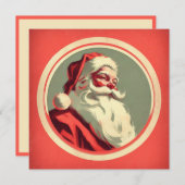 Oude Gelukkige Kerstman Feestdagenkaart (Voorkant / Achterkant)