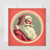 Oude Gelukkige Kerstman Feestdagenkaart (Voorkant)