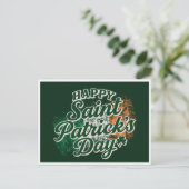 Oude Gelukkige St. Patrick's dag  Briefkaart (Staand voorkant)