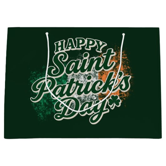 Oude Gelukkige St. Patrick's dag  Groot Cadeauzakje (Voorkant)