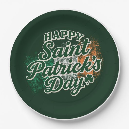 Oude Gelukkige St. Patrick's dag Papieren Bordje (Voorkant)