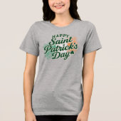 Oude Gelukkige St. Patrick's dag Tri-Blend Shirt (Voorkant)