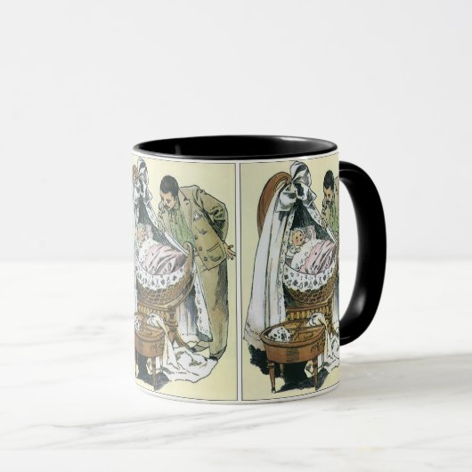 Oude Gelukkige Vaderdag, Victoriaanse babywieg Mok (Voorkant rechts)