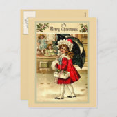 Oude gemoedsbekeraar feestdagenkaart (Voorkant / Achterkant)