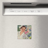 Oude geneeskunde, gelukkige verpleegster in unifor magneet (Insitu (Vaatwasser))