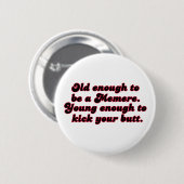 Oude genoeg Memere Ronde Button 5,7 Cm (Voorkant /achterkant)