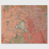 Oude geologische kaart van geelsteen (1904)  cadeaupapier (Vlak)