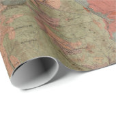 Oude geologische kaart van geelsteen (1904)  cadeaupapier (Rol Hoek)