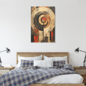 Oude Geometrische  Canvas Afdruk (Insitu (Slaapkamer))