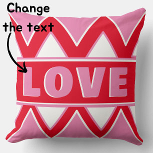 oude Geometrische LIEFDE Valentijn's Day Gift teks Kussen