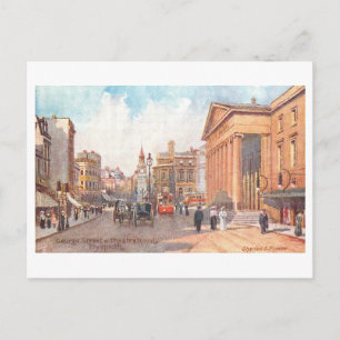 Oude George Street, Plymouth, Engeland Briefkaart