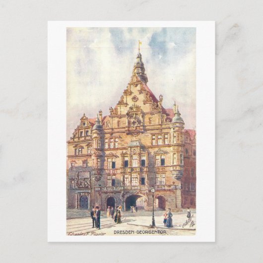 Oude Georgentor, Dresden, Duitsland Briefkaart (Voorkant)