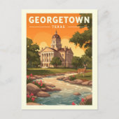 Oude Georgetown Texas Briefkaart (Voorkant)