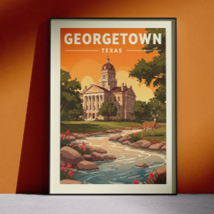 Oude Georgetown Texas Poster
