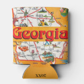 Oude Georgië kaart Blikjeskoeler (Achterkant)
