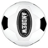 Oude gepersonaliseerde voetbal met eigen naam (Gedraaid)