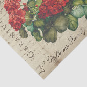 Oude Geranium Rood Sepia Aangepast Tissuepapier (Detail)