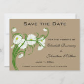 Oude Gerber Madeliefjes Bloemen Trouwen Save the D Date (Voorkant)