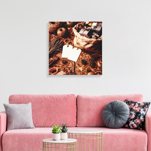Oude Geschenkzak Canvas Afdruk (Insitu (Woonkamer))