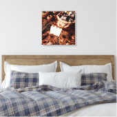 Oude Geschenkzak Canvas Afdruk (Insitu (Slaapkamer))