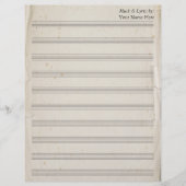  oude gescheurde blanco bladmuziek 10 Stave (Voorkant)