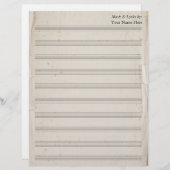 oude gescheurde blanco bladmuziek 10 Stave (Voorkant / Achterkant)