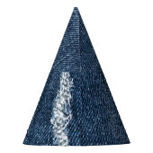 Oude gescheurde denim: jeans textuur. feesthoedjes (Achterkant)