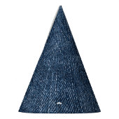 Oude gescheurde denim: jeans textuur. feesthoedjes (Links)