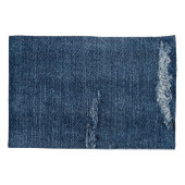 Oude gescheurde denim: jeans textuur. kussensloop (Achterkant)
