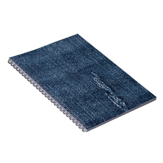 Oude gescheurde denim: jeans textuur. notitieboek (Rechterzijde)