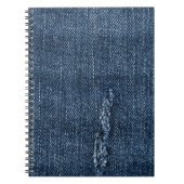 Oude gescheurde denim: jeans textuur. notitieboek (Voorkant)