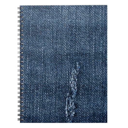 Oude gescheurde denim: jeans textuur. notitieboek (Voorkant)