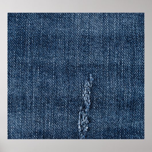 Oude gescheurde denim: jeans textuur. poster (Voorkant)