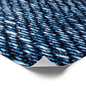 Oude gescheurde denim: jeans textuur. poster (Hoek)