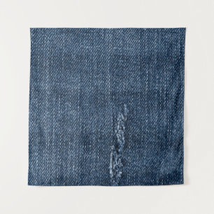 Oude gescheurde denim: jeans textuur. wandkleed