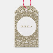 Oude geschiedenis Verjaardagsfeest thema Cadeaulabel (Achterkant)