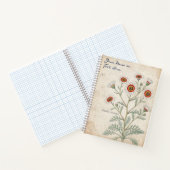 Oude geschilderde margriet botanisch notitieboek (Binnen)