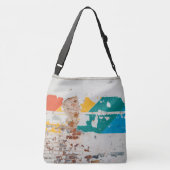 Oude geschilderde muur met graffiti crossbody tas (Achterkant)