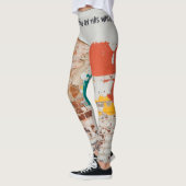 Oude geschilderde muur met graffiti leggings (Links)