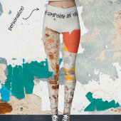 Oude geschilderde muur met graffiti leggings
