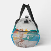 Oude geschilderde muur met graffiti plunjezak (Rechts)