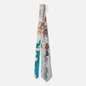 Oude geschilderde muur met graffiti stropdas (Achterkant)