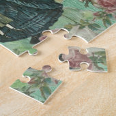 Oude Geschilderde Rustieke Paasscene met Konijn Legpuzzel (Zijkant)