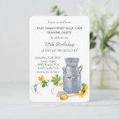 Oude gesmolten melk kan een feest eten aankondiging (Staand voorkant)