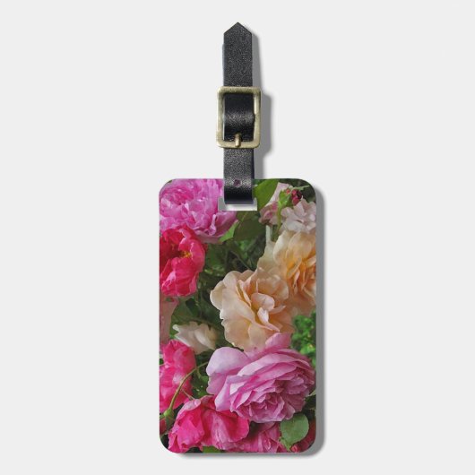 Oude gesmolten Rozen Bagagelabel (Voorkant verticaal)